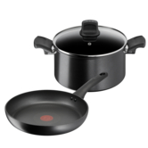 Tefal Induction G155S844 Non-Stick Cookware Set 8 Pieces-Black, saucepans,  Aluminium