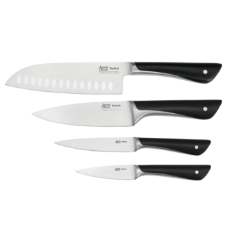 Couteau santoku tefal-12cm-fresh kitchen-orange-noir – Orca
