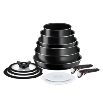 16 Pieces Kitchen Removable Handle Cookware Sets, Stackable Pots